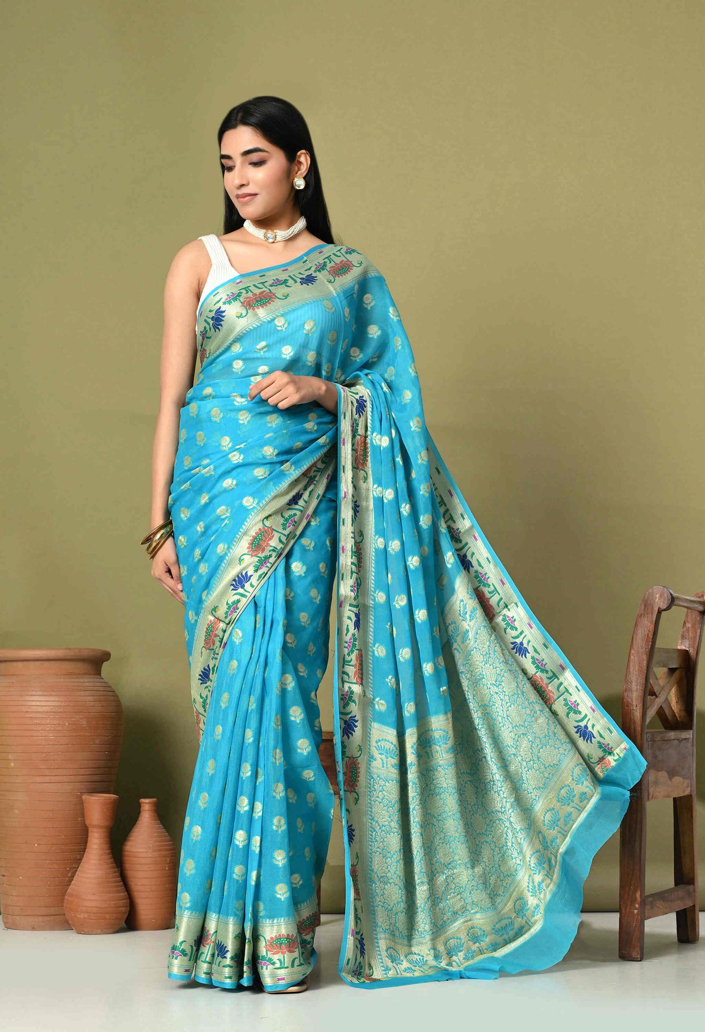 Khaddi Chiffon Saree