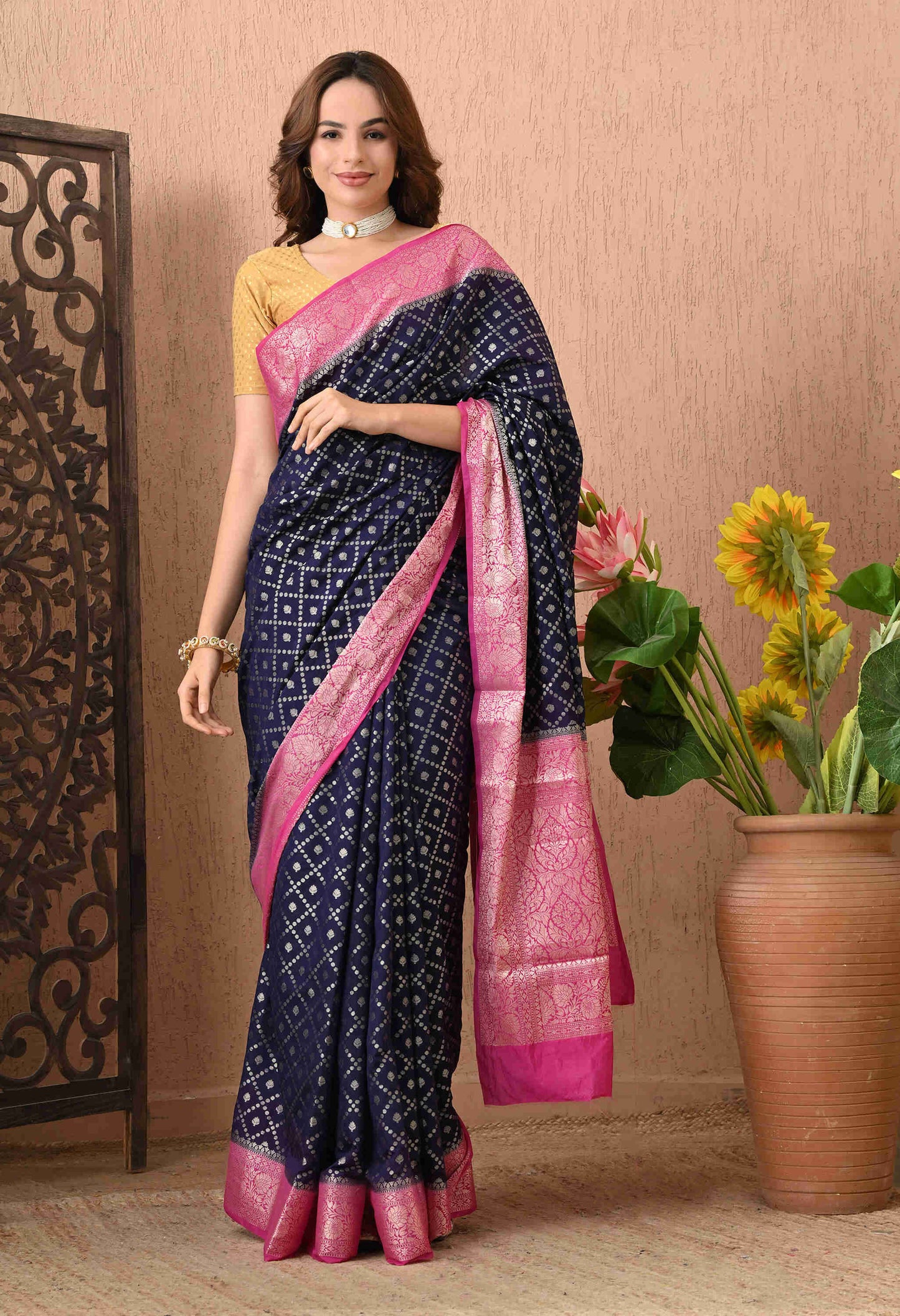 Banarasi Silk Saree with zari work