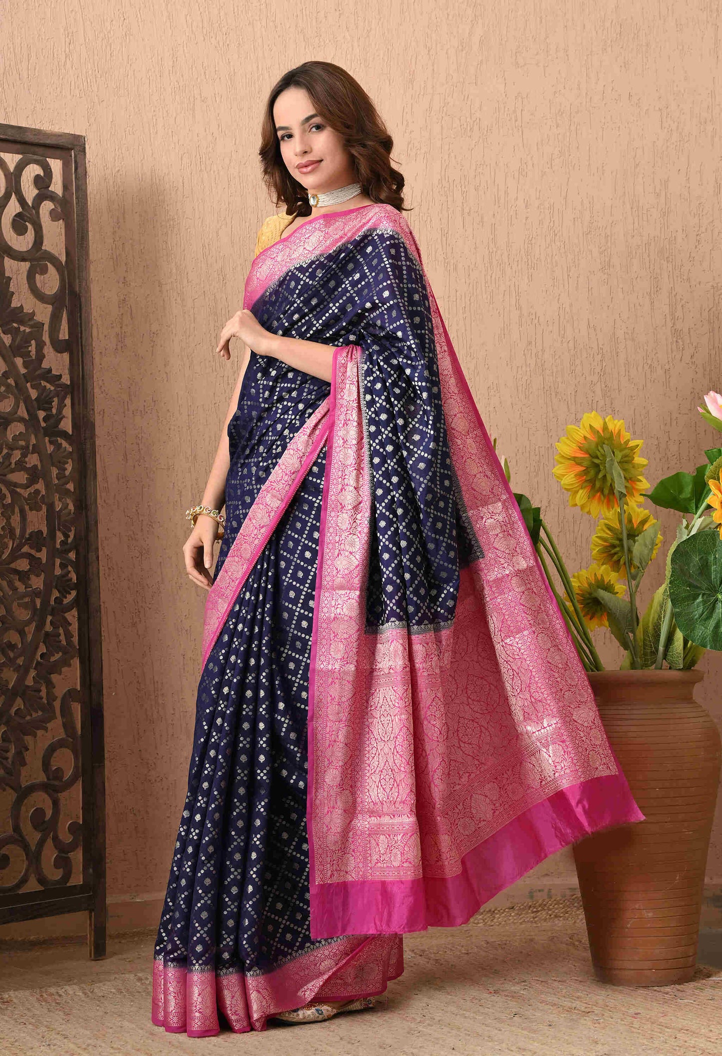 Banarasi Silk Saree with zari work