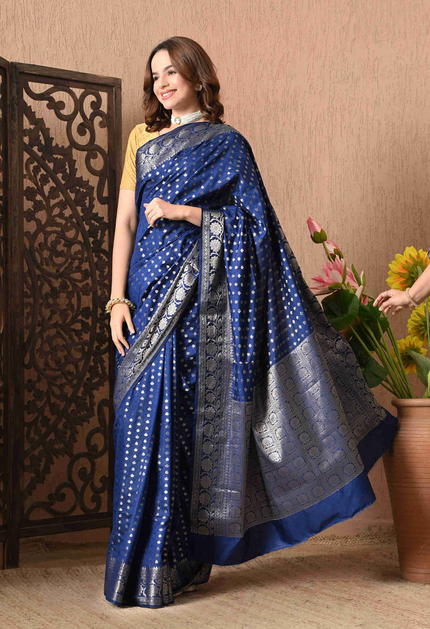Best Blue Banarasi Silk Saree