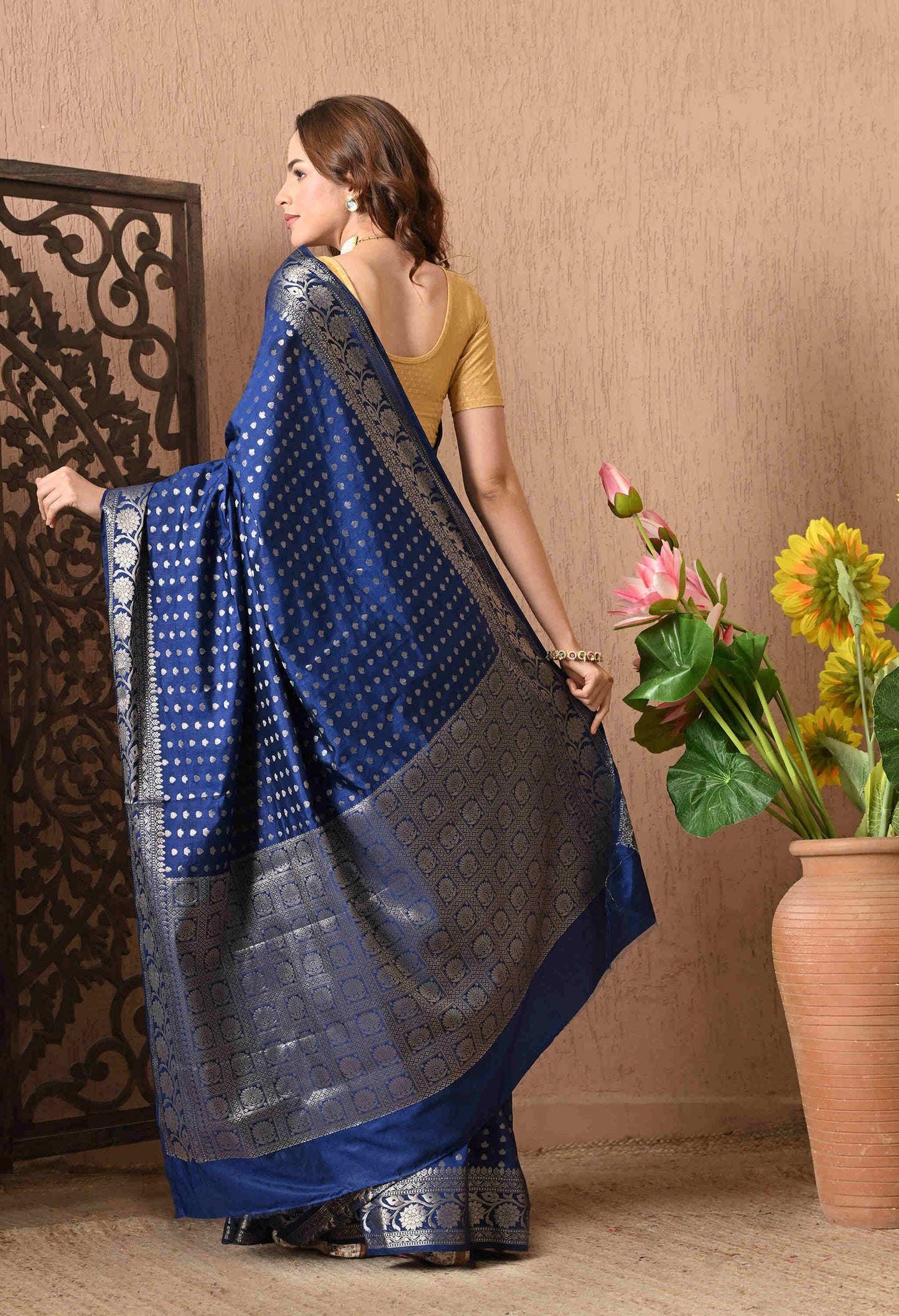 Best Blue Banarasi Silk Saree