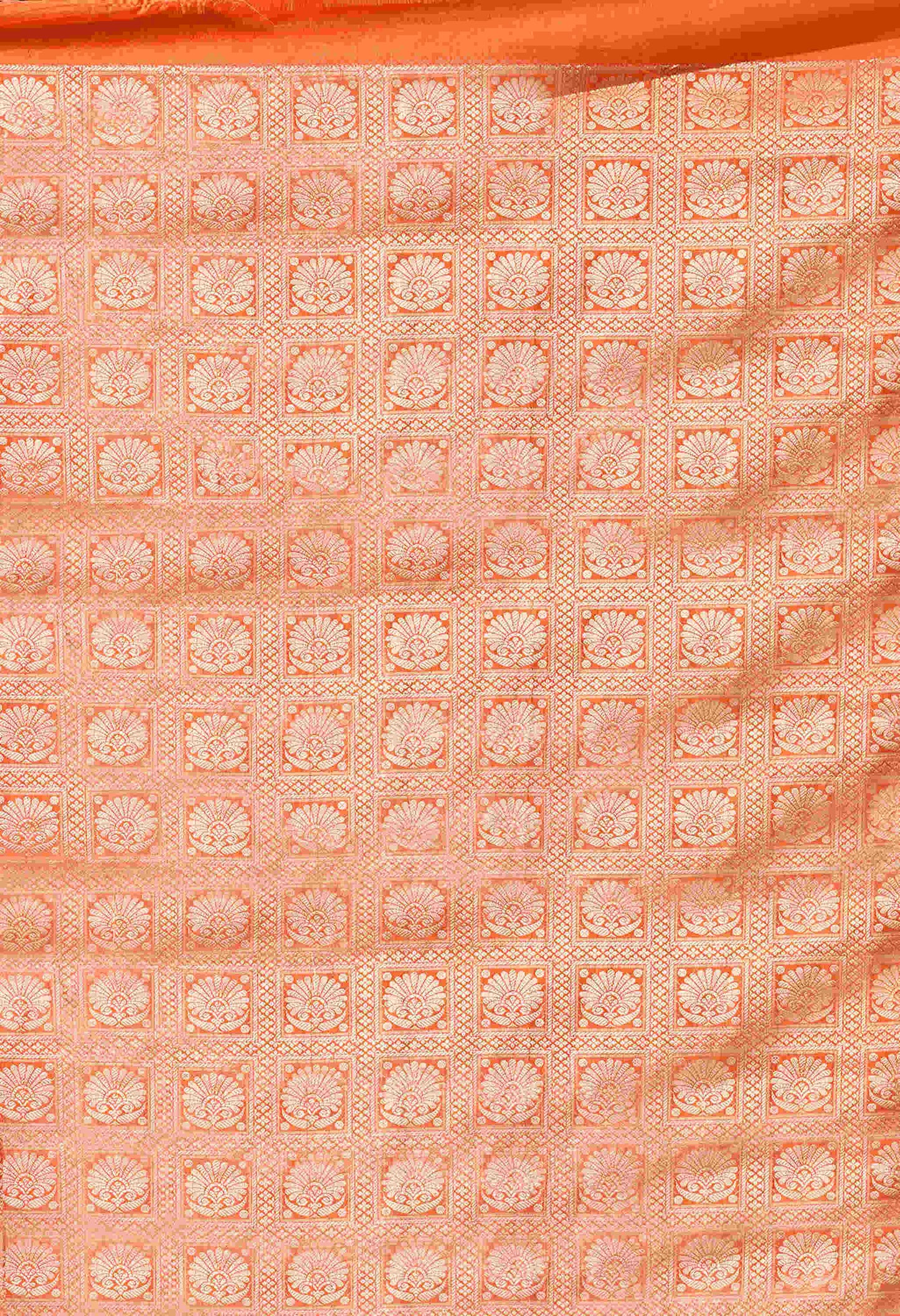 Best Orange Banarasi Silk Saree