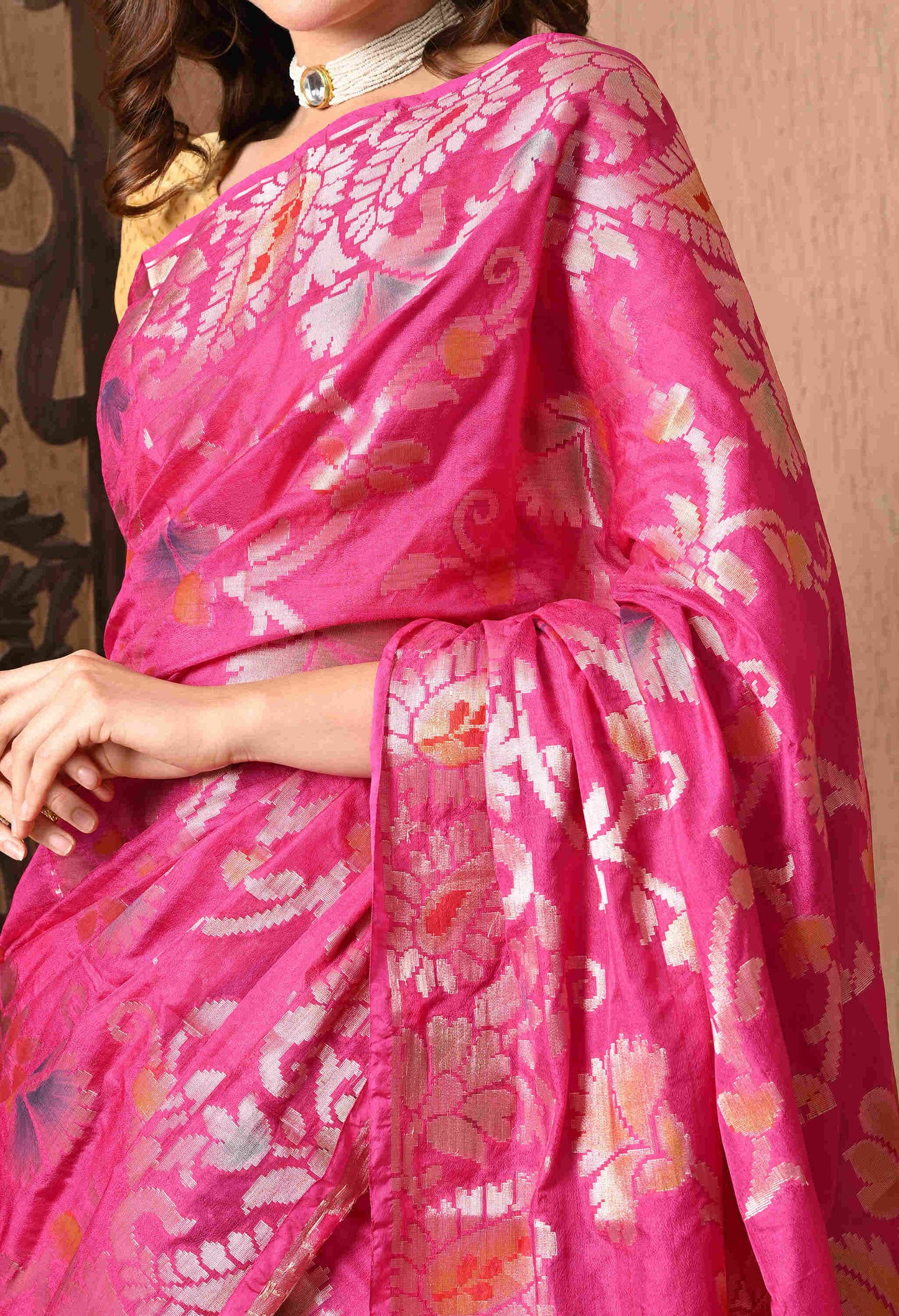 Classic Banarasi Silk Pink Saree