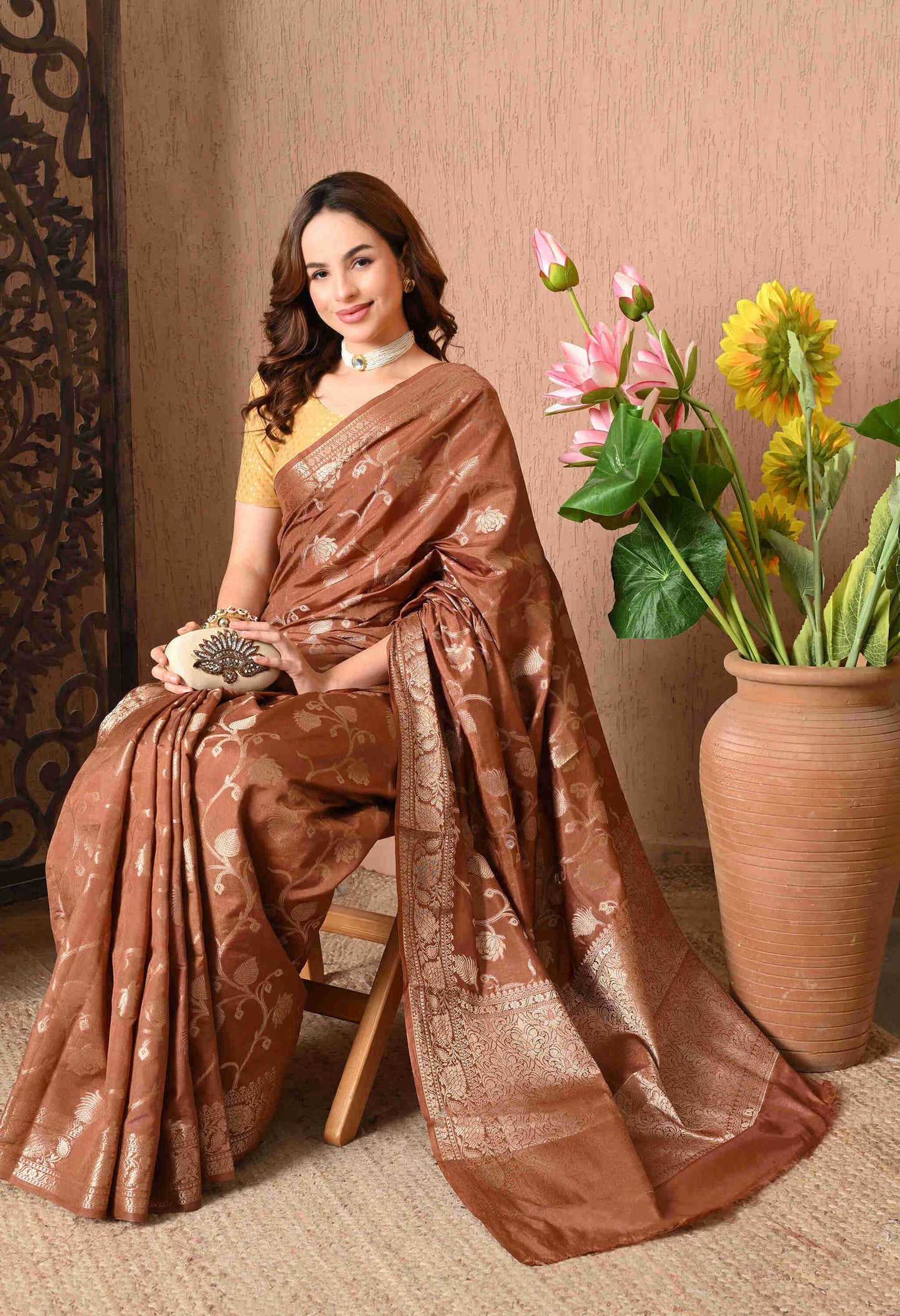 Banarasi Silk Saree with Zari Work