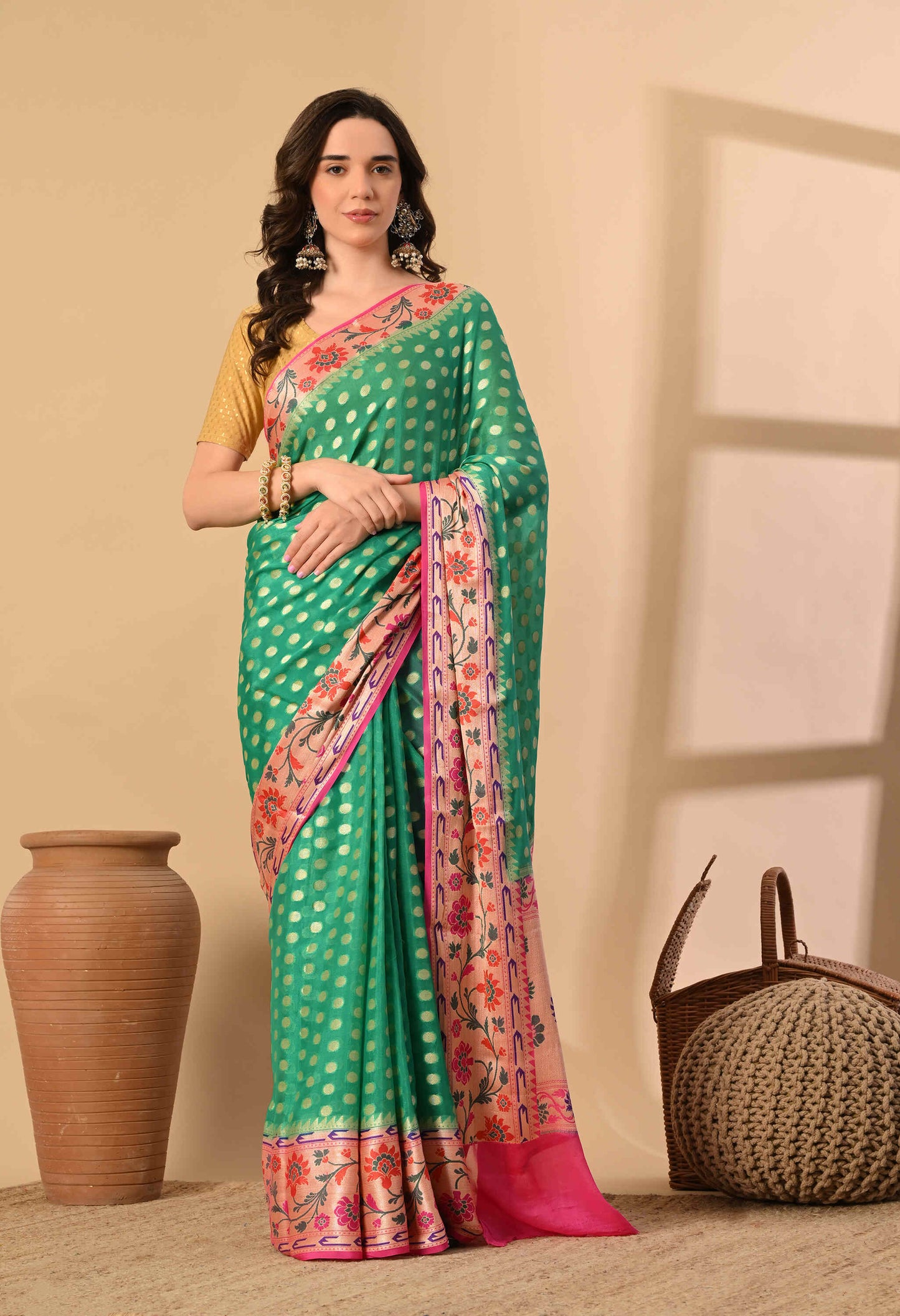 Khaddi Chiffon Saree