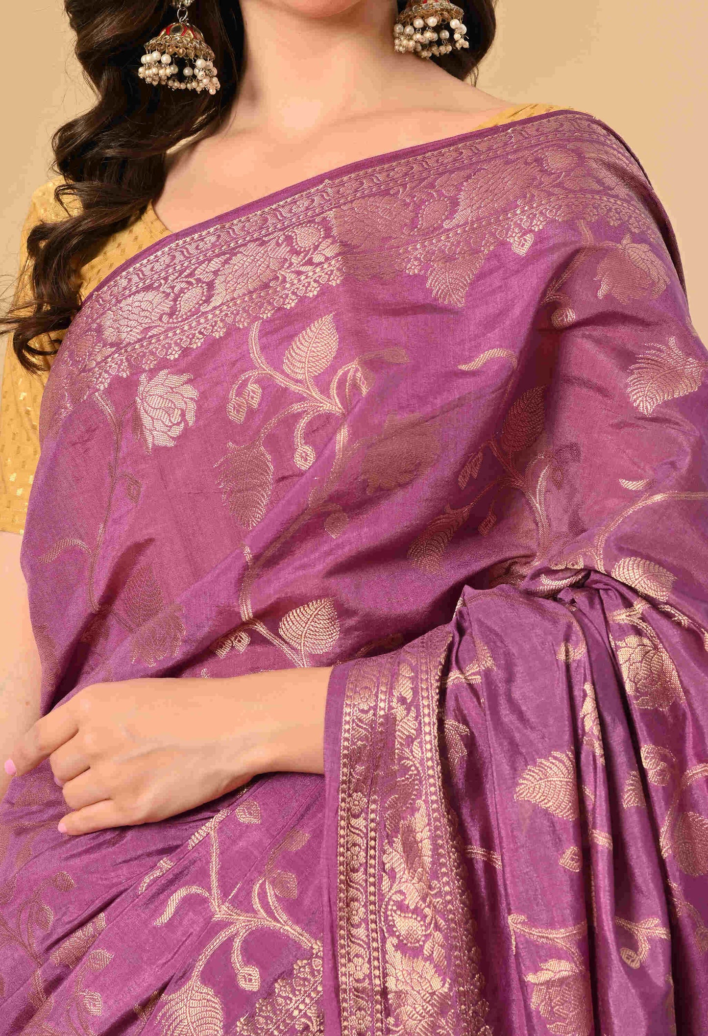 Banarasi Silk Saree with Zari Work
