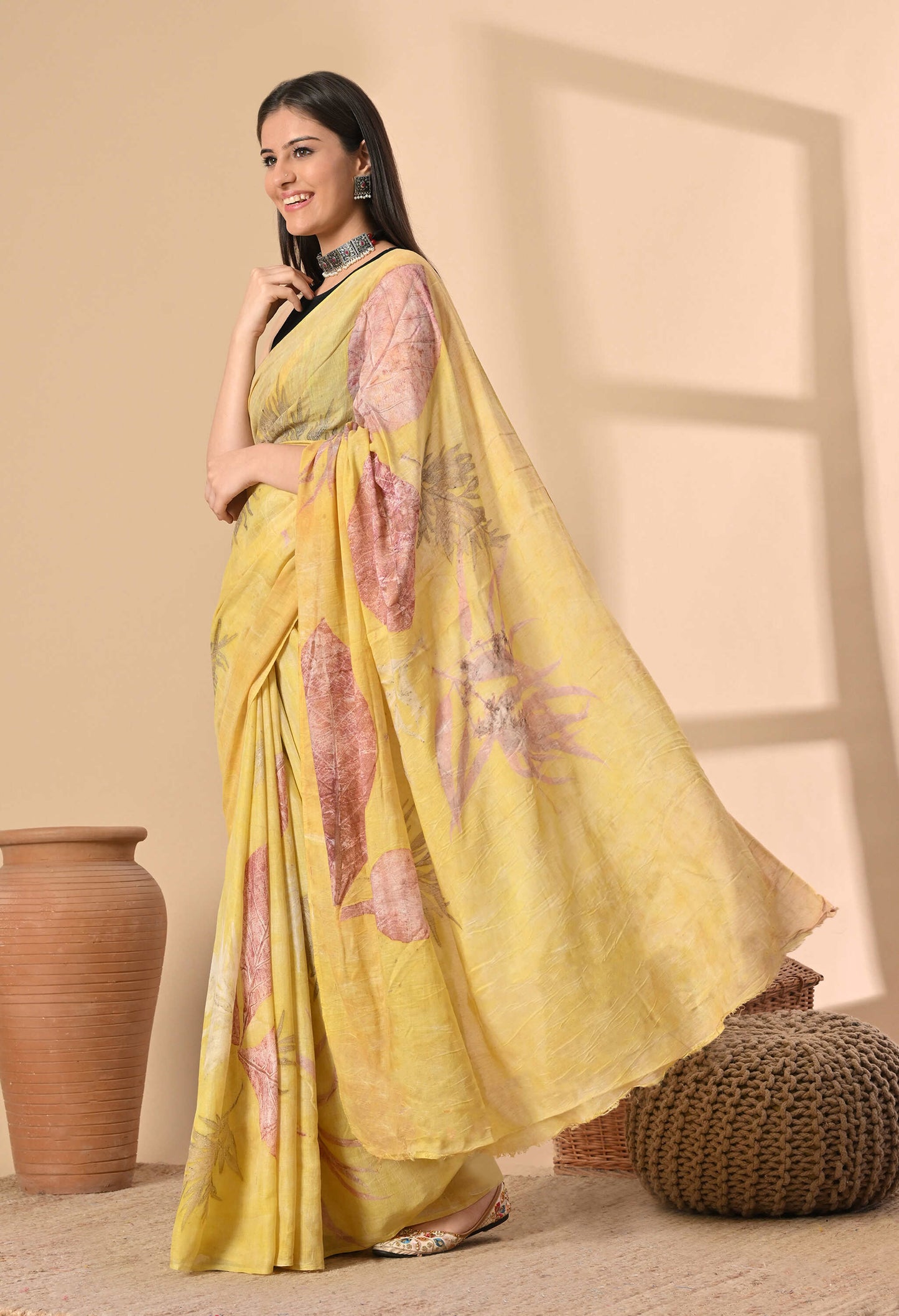 Best Handwork Yellow Saree