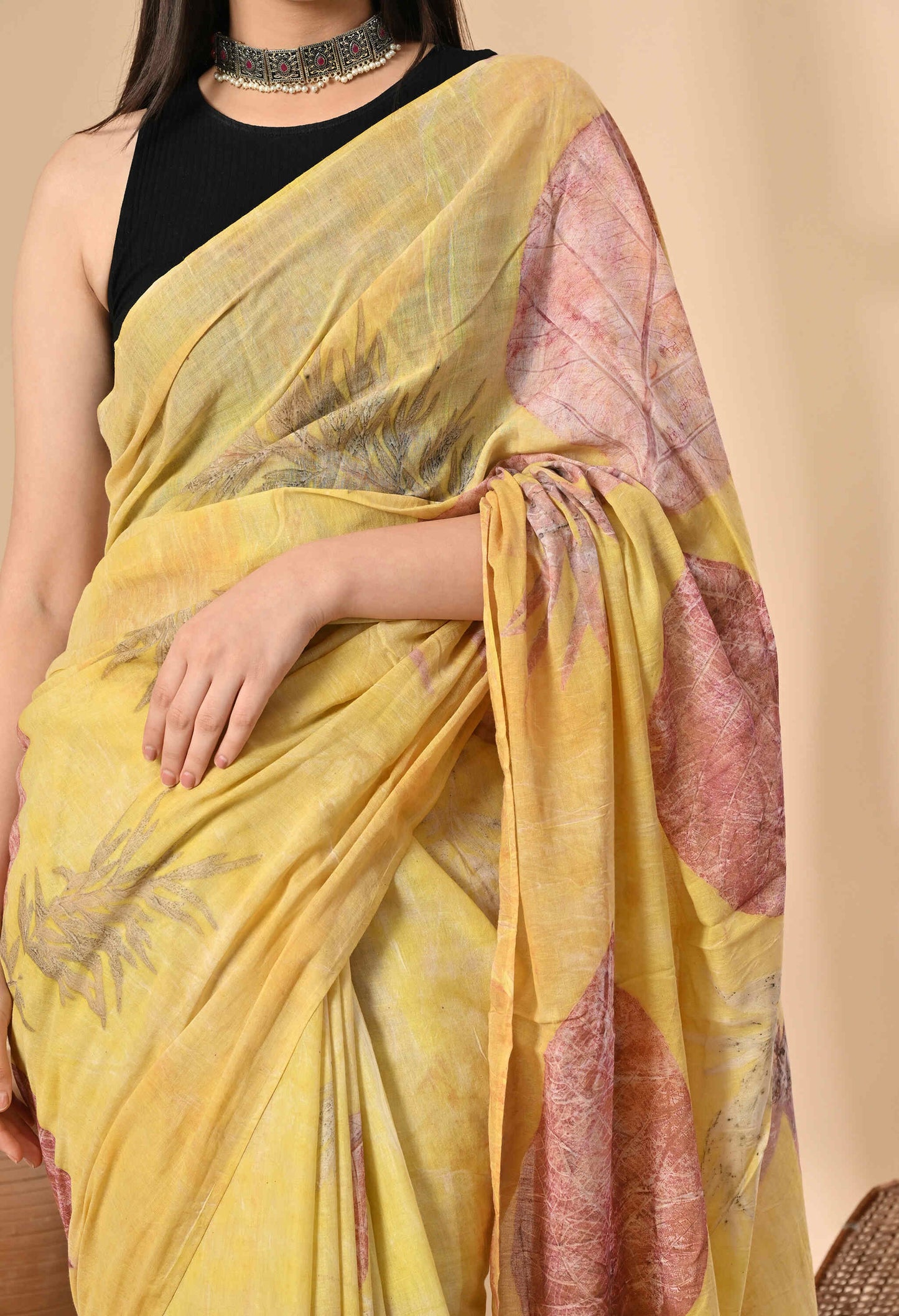 Best Handwork Yellow Saree