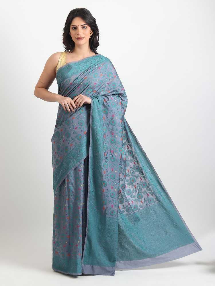 Silk Saree With Tilphi Work