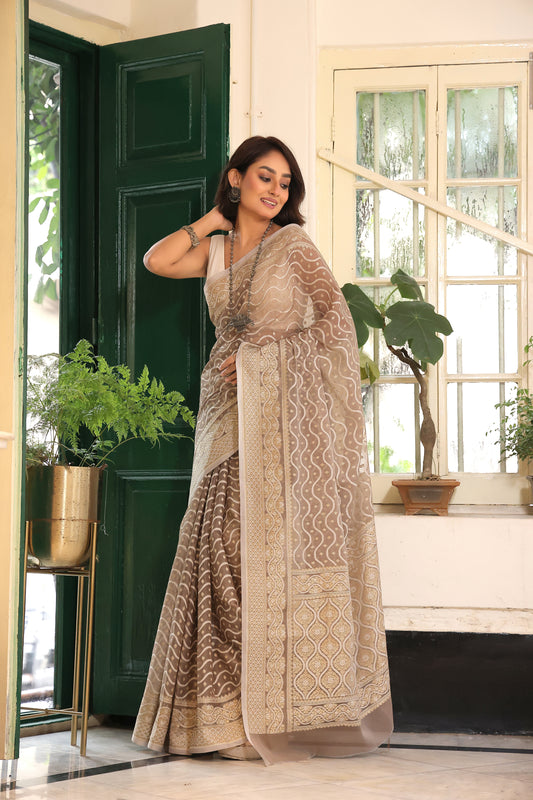 Cotton Rangkat Jamdani Saree