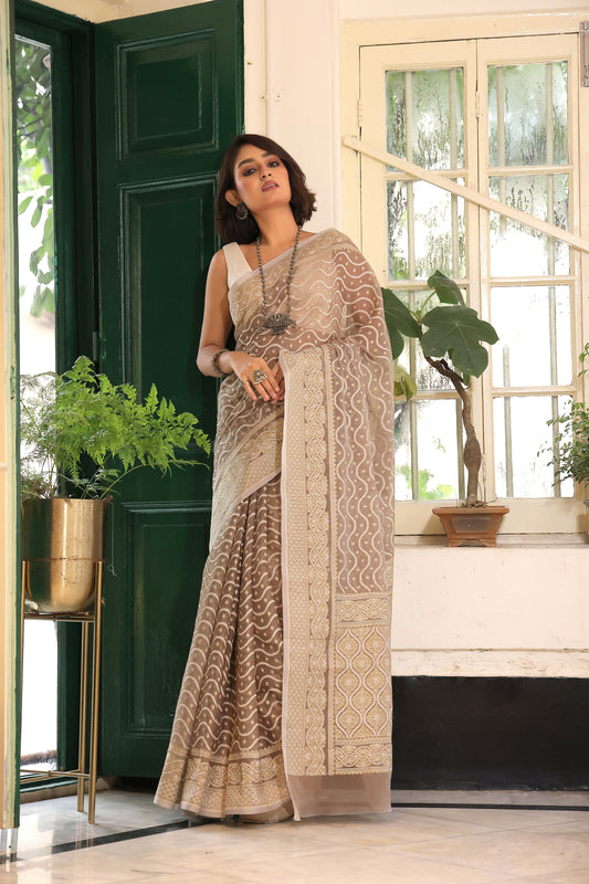 Cotton Rangkat Jamdani Saree