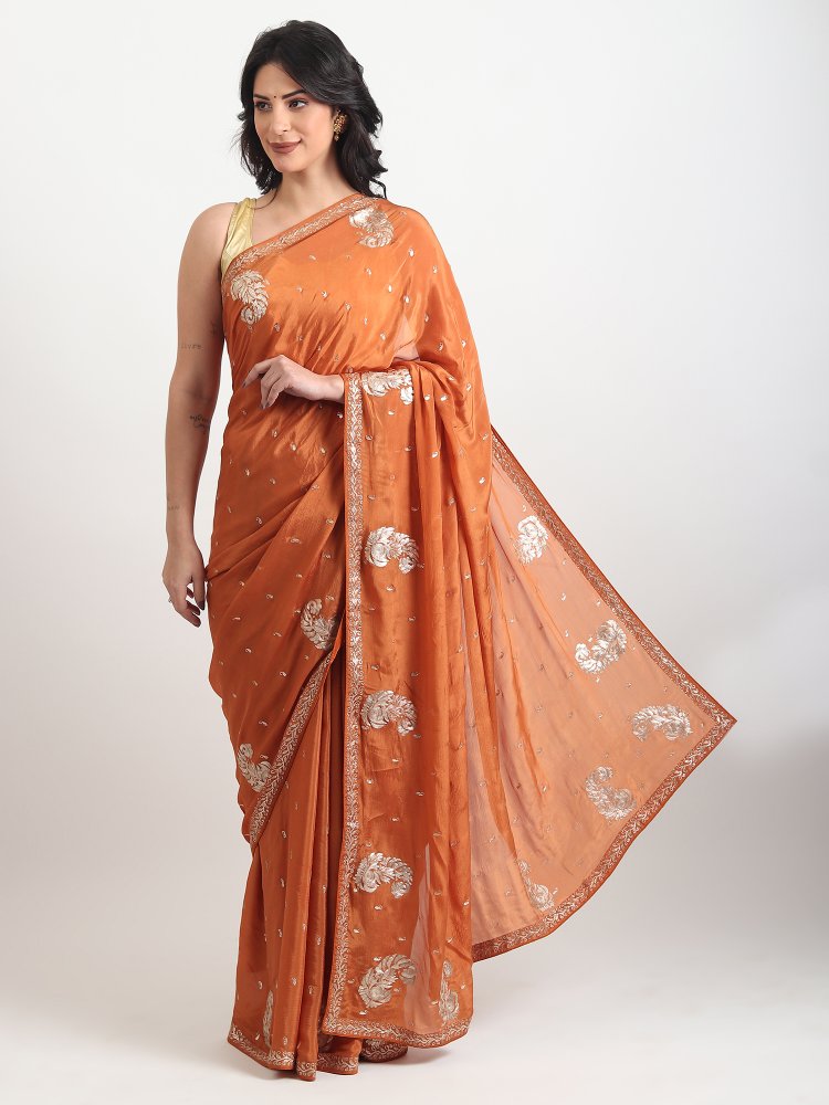 Party Wear Chiffon Saree