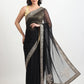 Pure Chiffon Black Saree