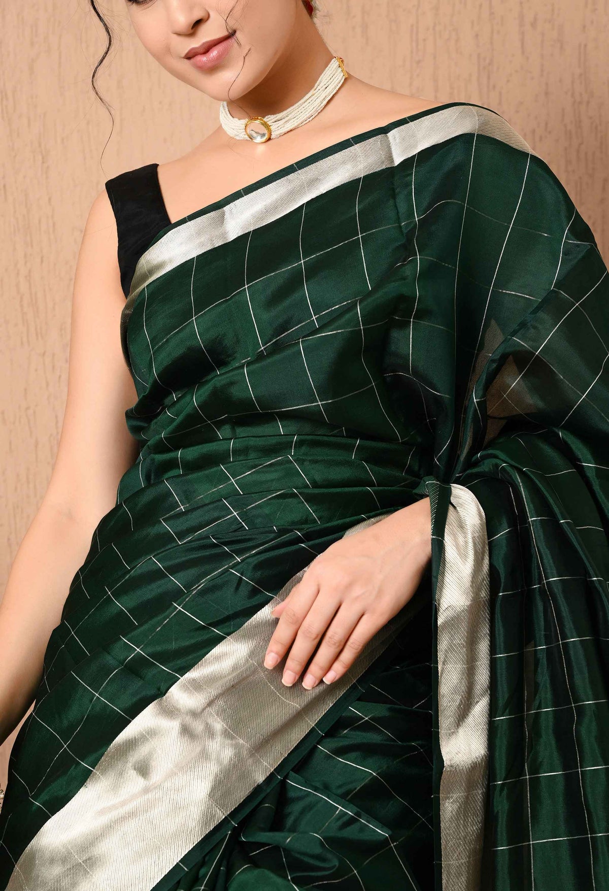 Best Green Pure Silk Kora Saree