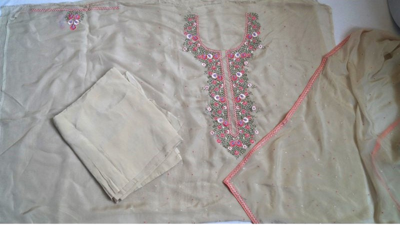 Pure Organza Handmade Suit Set