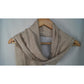 Mens Beige Gray Wool Muffler