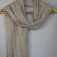 Mens Beige Gray Wool Muffler