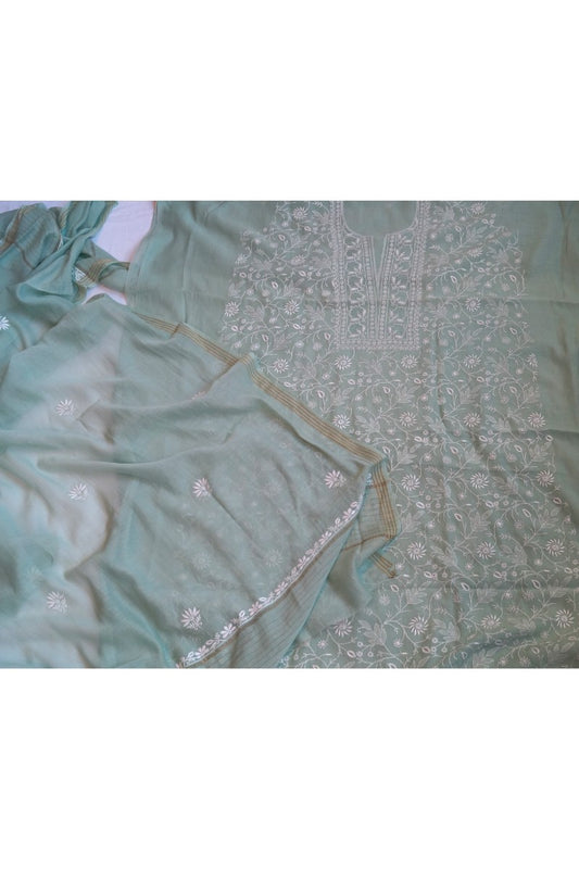 Chanderi Kurta Dupatta Suit Set