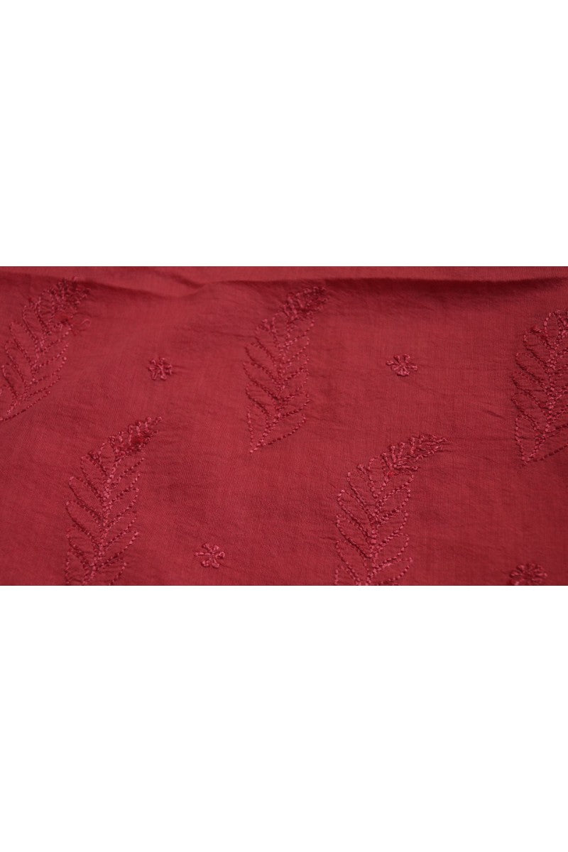 Chanderi Cotton Tomato Red Saree