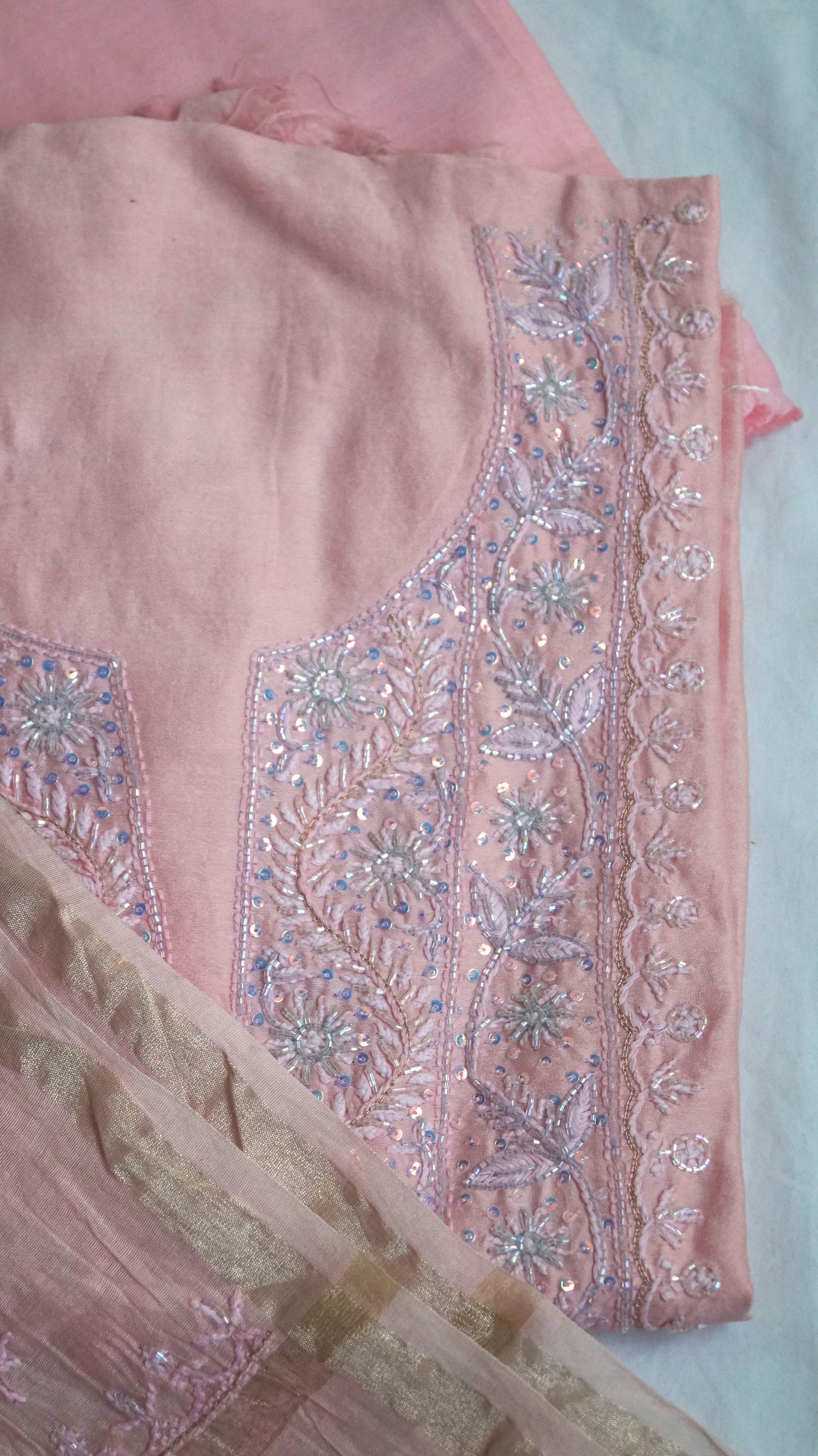 Chanderi Salwar and Suit Party Wear