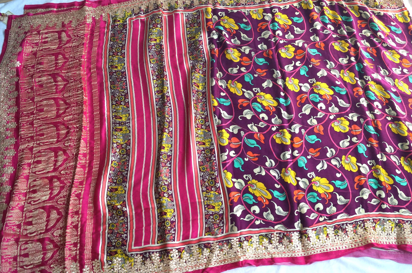 Gajji Silk Indian Saree Women