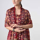 Modal Silk Suit Set With Ajrkah Print