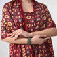 Modal Silk Suit Set With Ajrkah Print