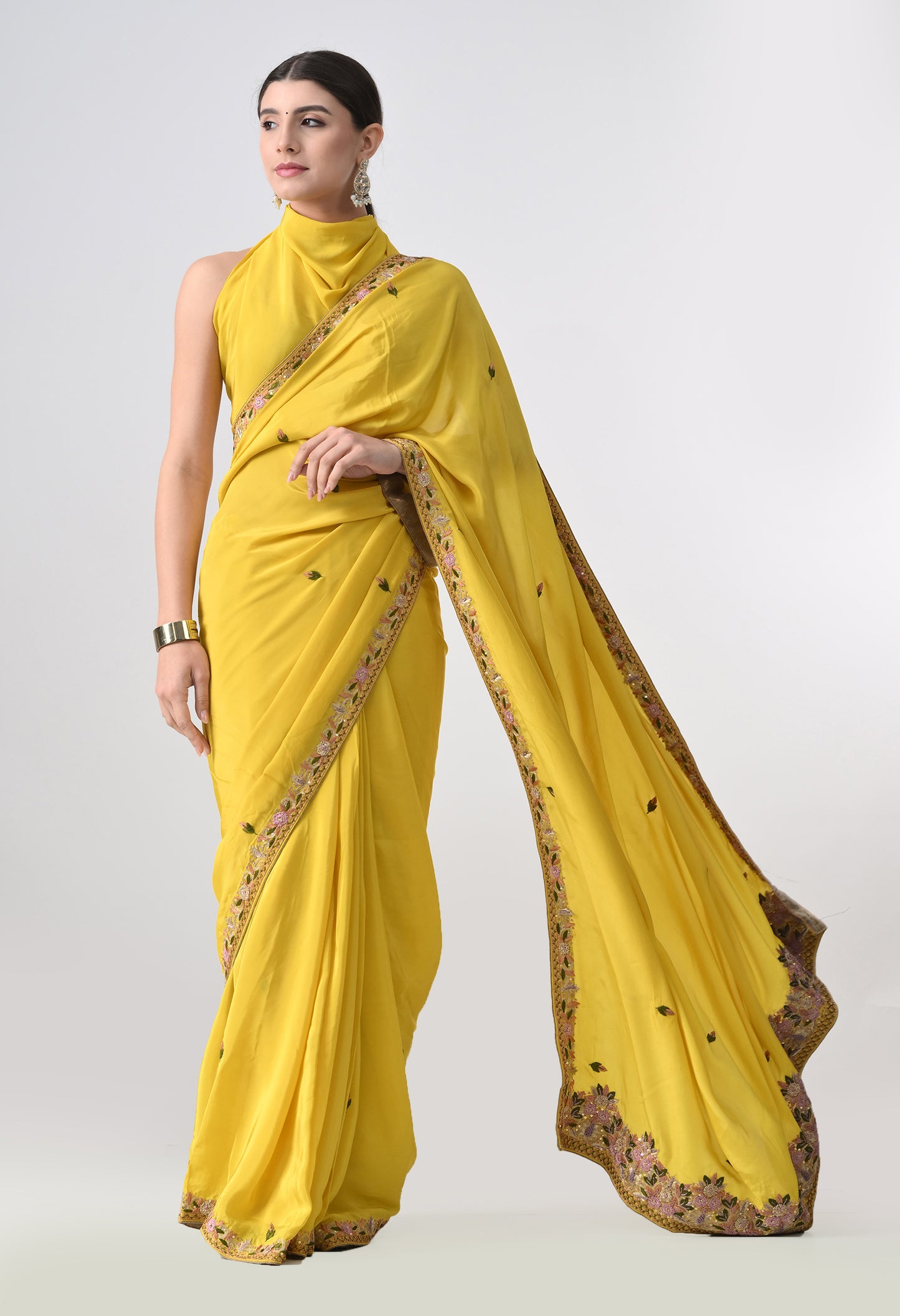 Italian Crepe saree