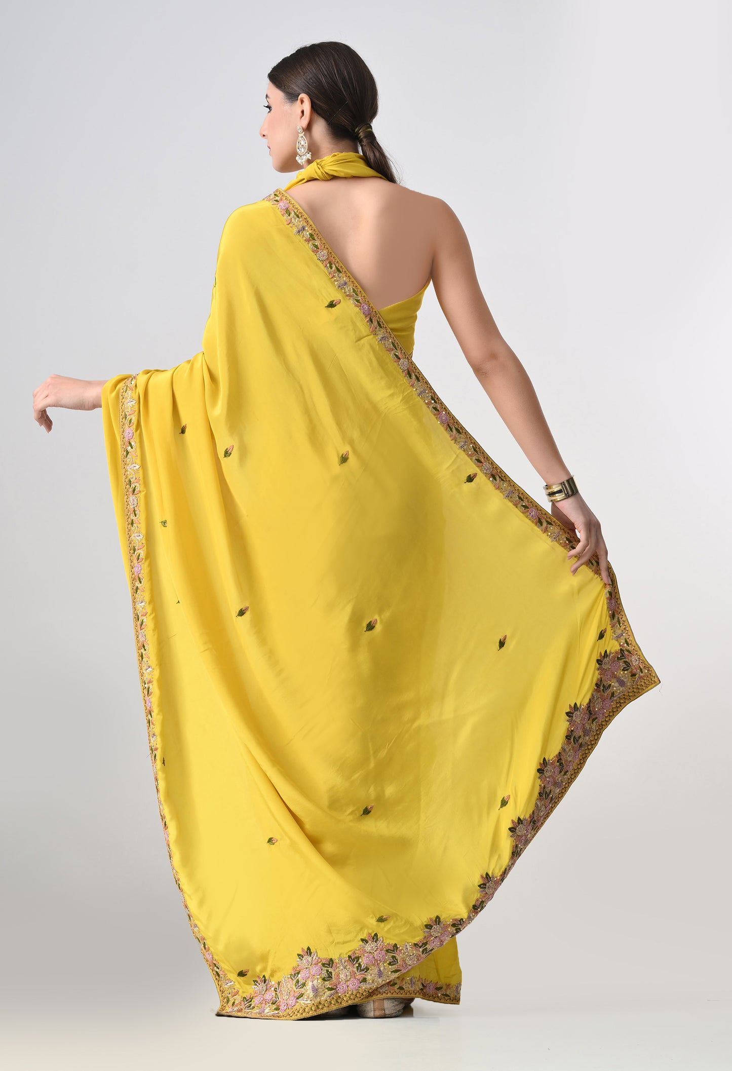 Italian Crepe saree