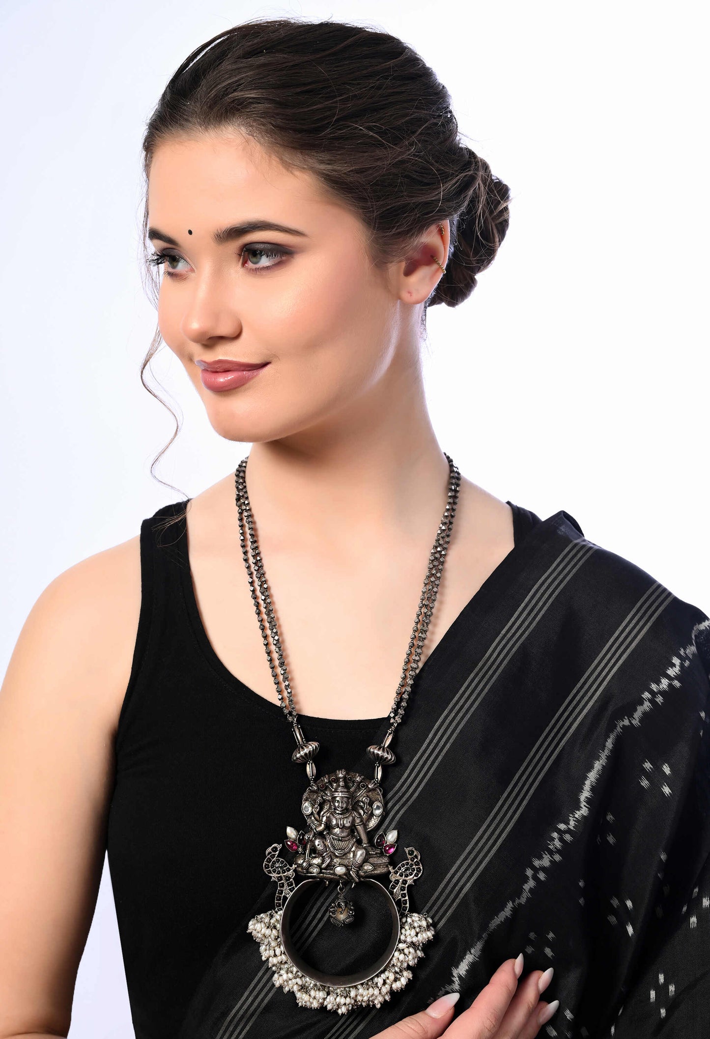 Kubera Silver Necklace Set