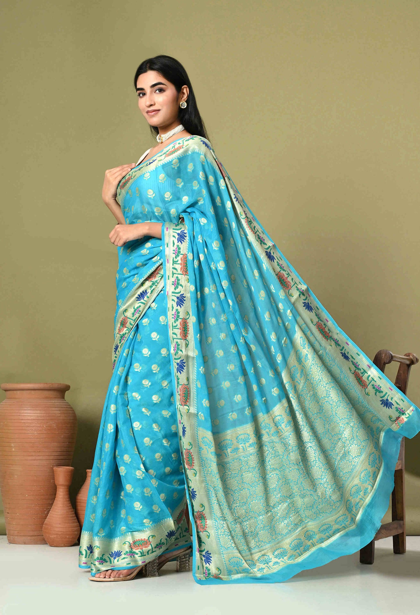 Khaddi Chiffon Saree