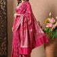 Best Pink Silk Saree With Tilphi Work