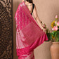 Best Pink Silk Saree With Tilphi Work