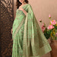 Best Green Silk Saree With Tilphi Work