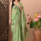 Best Green Silk Saree With Tilphi Work