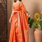 Best Orange Banarasi Silk Saree