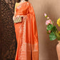 Best Orange Banarasi Silk Saree