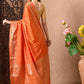 Best Orange Banarasi Silk Saree