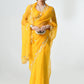 Best Organza Handmade Yellow Saree