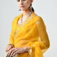 Best Organza Handmade Yellow Saree