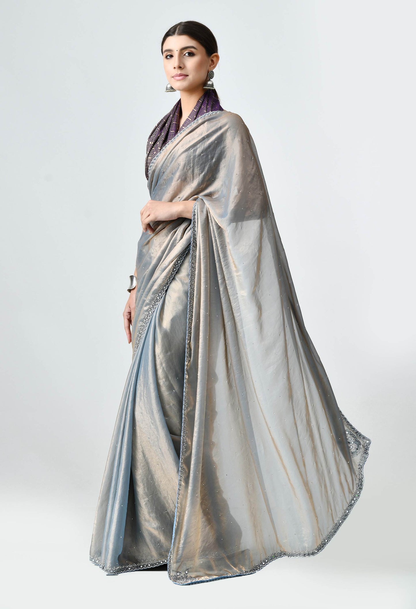 Shimmer Tissue Jimmy Choo Saree