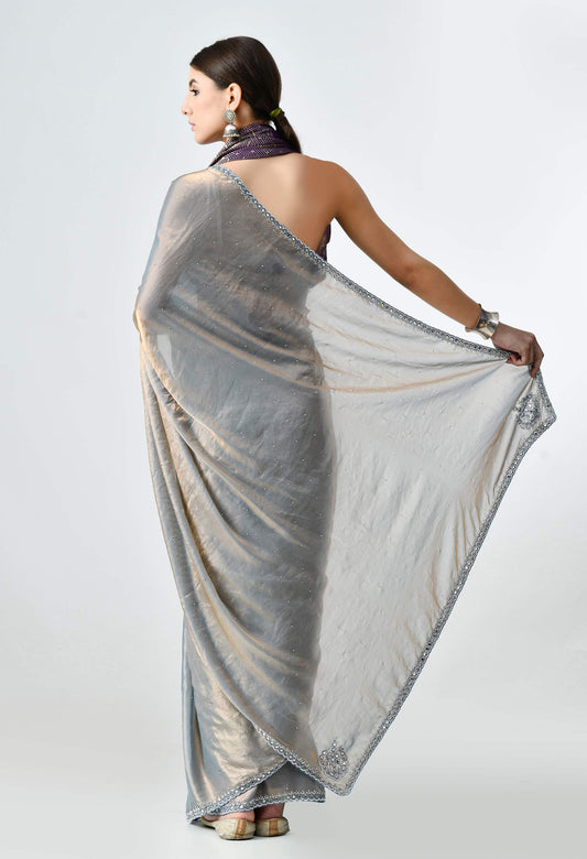 Shimmer Tissue Jimmy Choo Saree