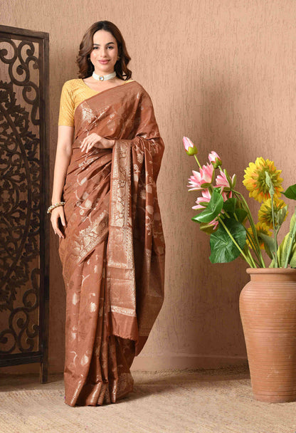 Banarasi Silk Saree with Zari Work