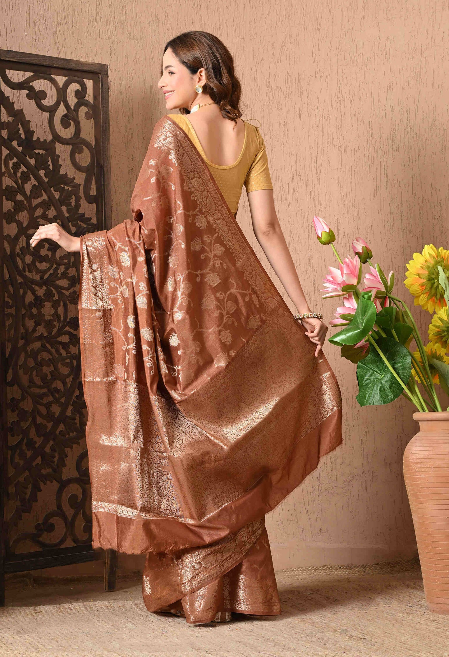 Banarasi Silk Saree with Zari Work