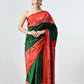 Ikkat Mulberry Silk Saree