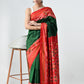 Ikkat Mulberry Silk Saree