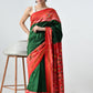 Ikkat Mulberry Silk Saree