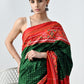 Ikkat Mulberry Silk Saree