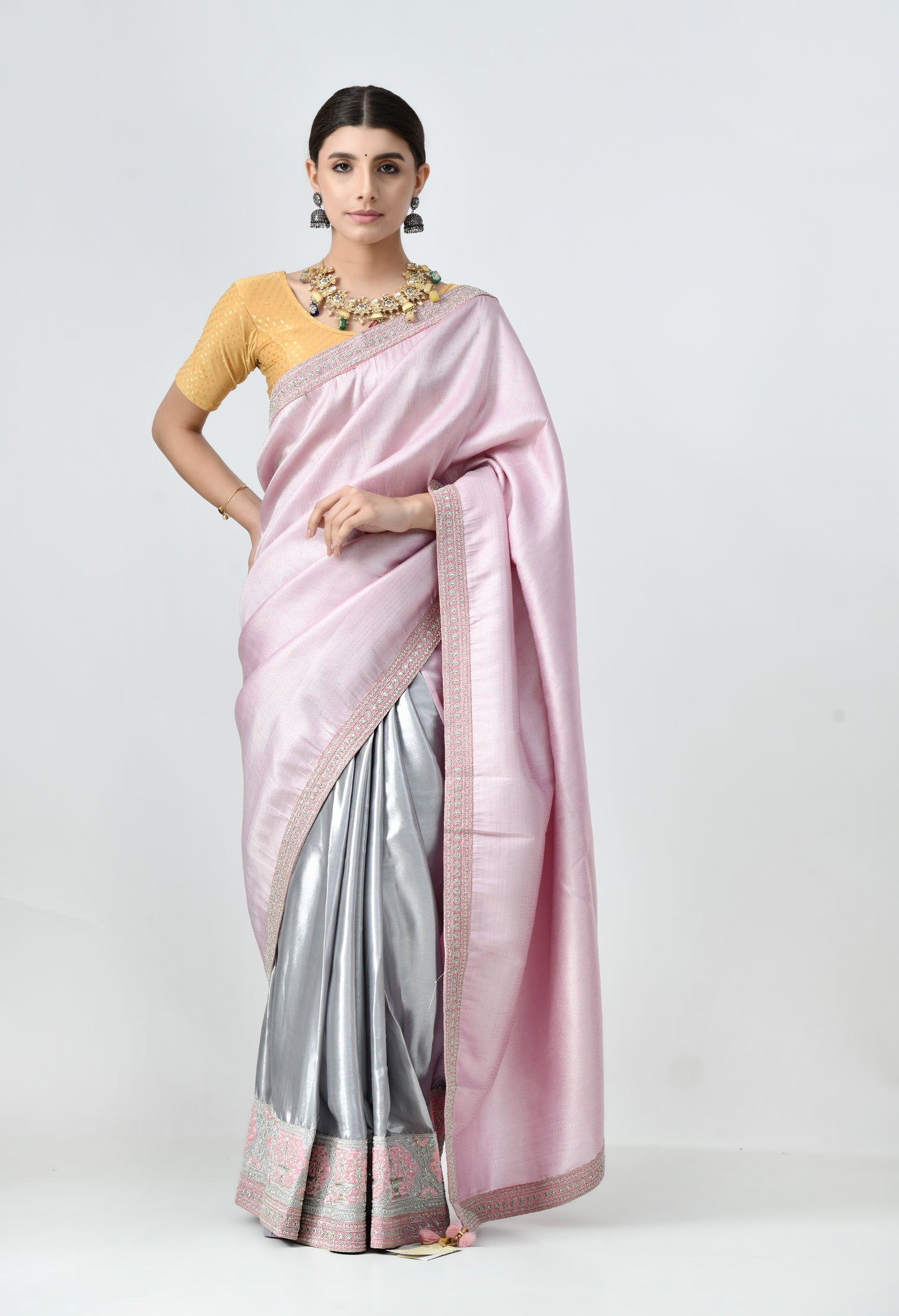 Kanjivaram & Satin Saree