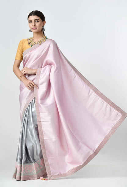 Kanjivaram & Satin Saree